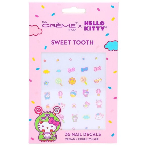 THE CREME SHOP X HELLO KITTY SWEET TOOTH 35 NAIL DECALS SET - Picture 1 of 1